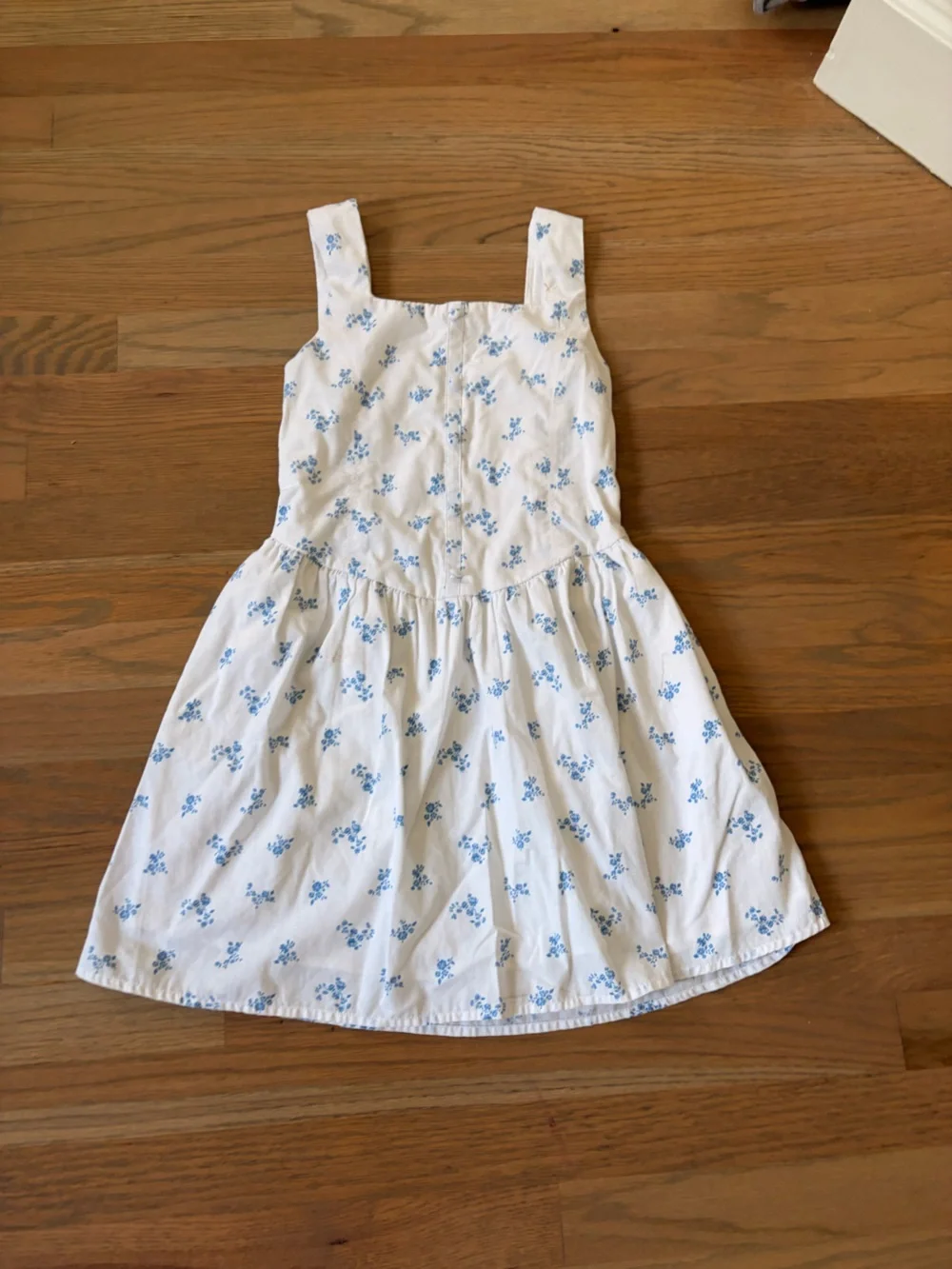 Abercrombie kids White Dress with Blue Floral Print